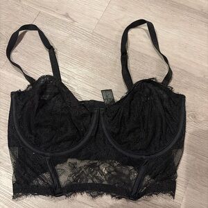 Elegant Black Lace Bralette 1494